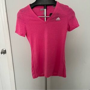 Adidas Women's Pink V-Neck Top
